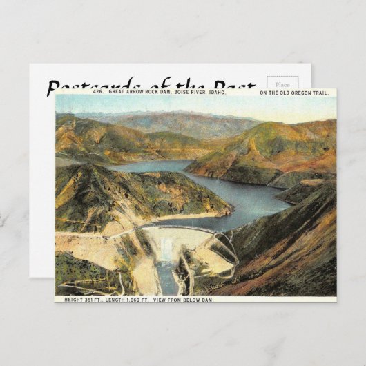 Old Briefkaart - Arrow Rock Dam, Idaho (Voorkant / Achterkant)