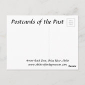 Old Briefkaart - Arrow Rock Dam, Idaho (Achterkant)