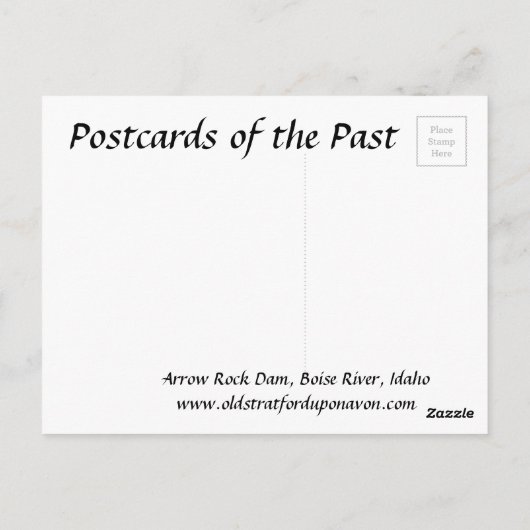 Old Briefkaart - Arrow Rock Dam, Idaho (Achterkant)