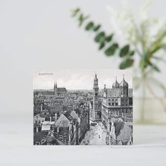 Old Briefkaart - Augsburg, Beieren, Duitsland (Staand voorkant)