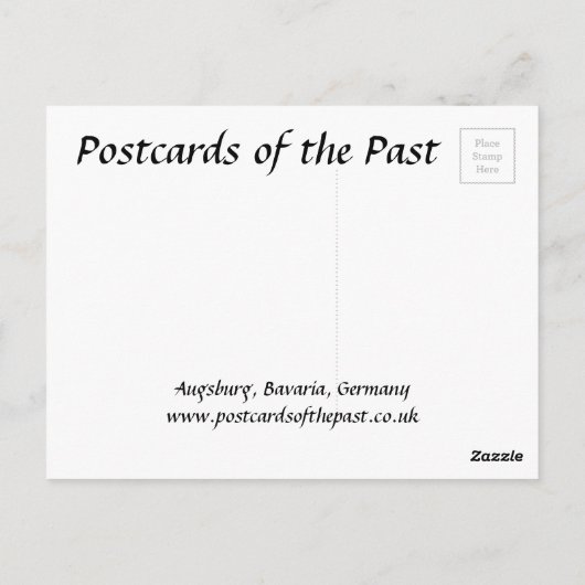 Old Briefkaart - Augsburg, Beieren, Duitsland (Achterkant)