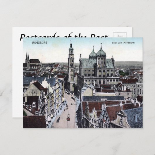 Old Briefkaart - Augsburg, Duitsland (Voorkant / Achterkant)