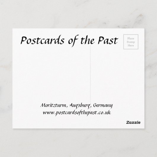 Old Briefkaart - Augsburg, Duitsland (Achterkant)