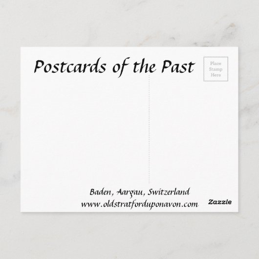 Old Briefkaart - Baden, Aargau, Zwitserland (Achterkant)