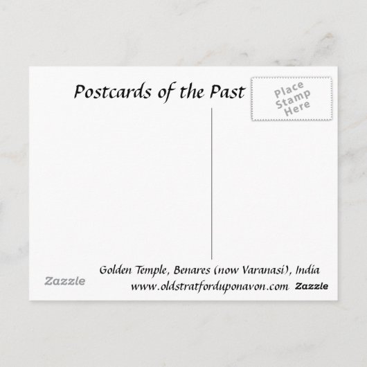 Old Briefkaart - Benares (Varanasi), India (Achterkant)