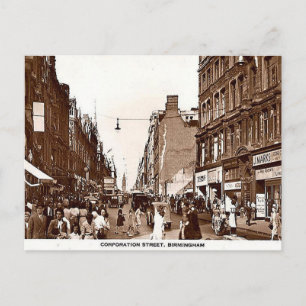 Old Briefkaart, Birmingham, Corporation St. c1950 Briefkaart