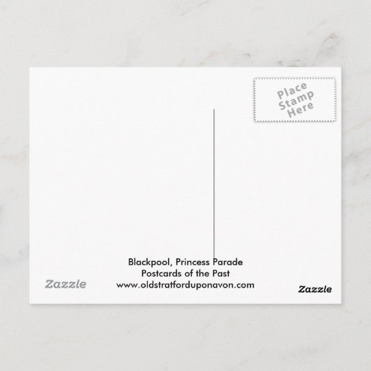 Old Briefkaart, Blackpool Briefkaart (Achterkant)