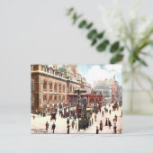 Old Briefkaart - Broad Street Station, Londen (Staand voorkant)