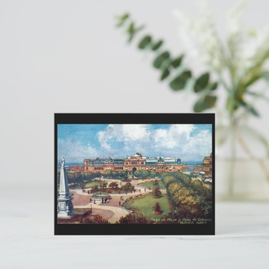 Old Briefkaart - Buenos Aires, Argentinië. (Staand voorkant)