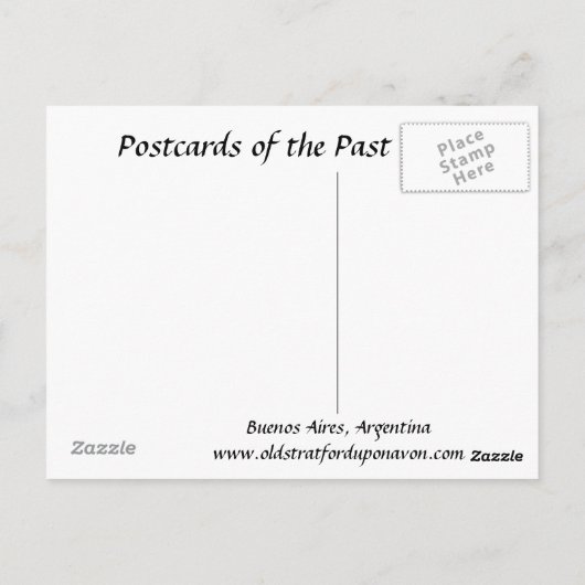 Old Briefkaart - Buenos Aires, Argentinië. (Achterkant)
