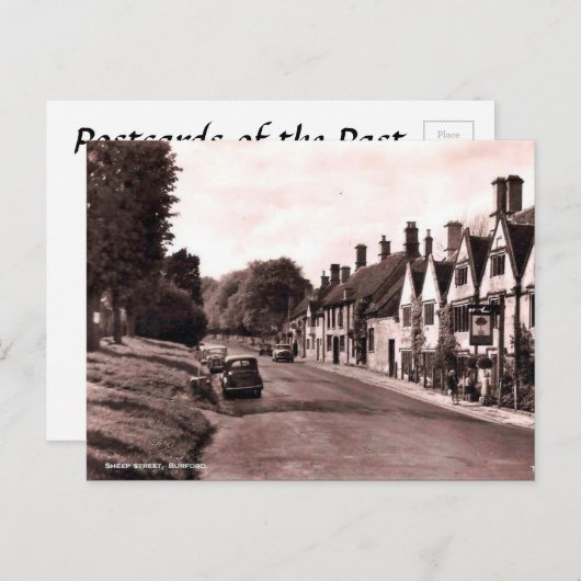 Old Briefkaart - Burford, Oxfordshire, Engeland (Voorkant / Achterkant)