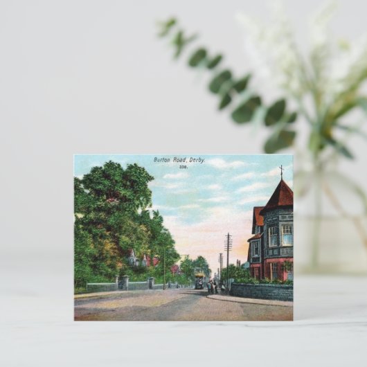Old Briefkaart - Buxton Road, Derby (Staand voorkant)
