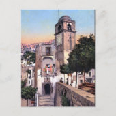Old Briefkaart - Campanile, Capri, Italië (Voorkant)