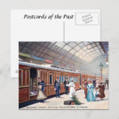 Old Briefkaart - Charing Cross Station, Londen (Voorkant / Achterkant)