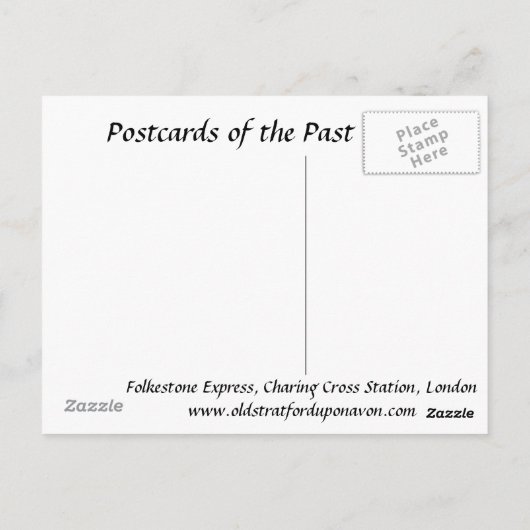 Old Briefkaart - Charing Cross Station, Londen (Achterkant)