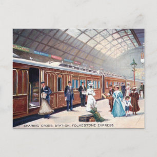 Old Briefkaart - Charing Cross Station, Londen
