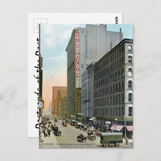 Old Briefkaart - Chicago, Illinois (Voorkant / Achterkant)