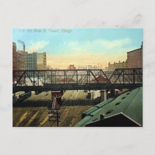 Old Briefkaart - Chicago, Illinois (Voorkant)