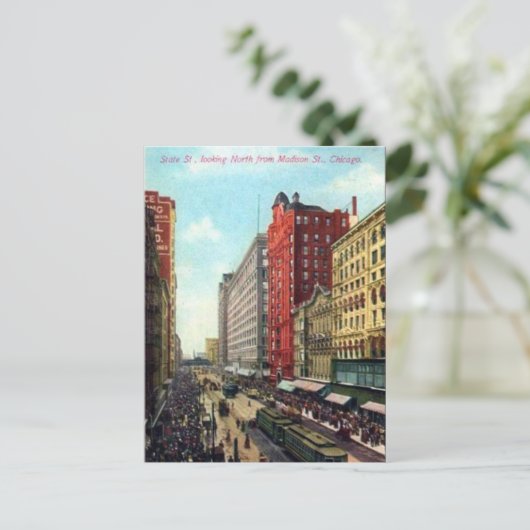 Old Briefkaart - Chicago, Illinois (Staand voorkant)