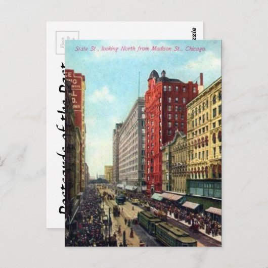 Old Briefkaart - Chicago, Illinois (Voorkant / Achterkant)
