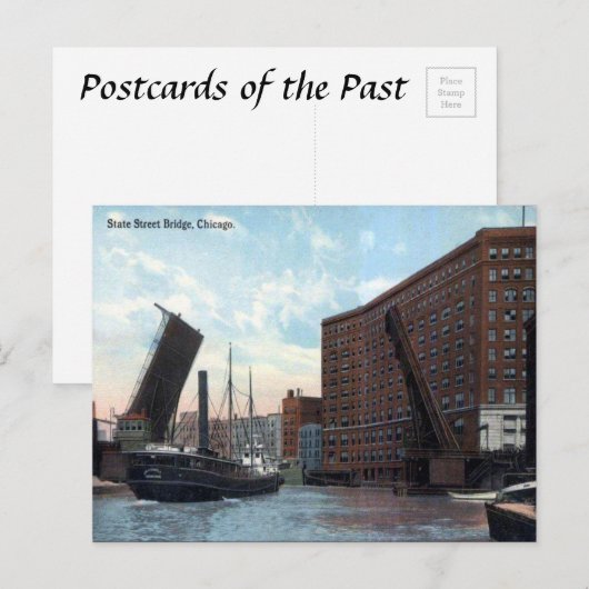 Old Briefkaart - Chicago, Illinois (Voorkant / Achterkant)