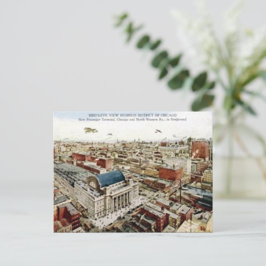 Old Briefkaart - Chicago, Illinois (Staand voorkant)