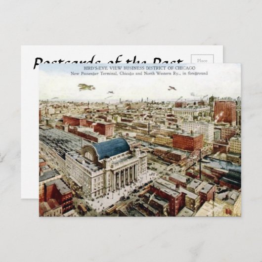 Old Briefkaart - Chicago, Illinois (Voorkant / Achterkant)