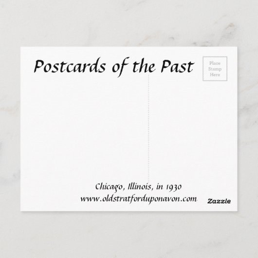 Old Briefkaart - Chicago, Illinois (Achterkant)