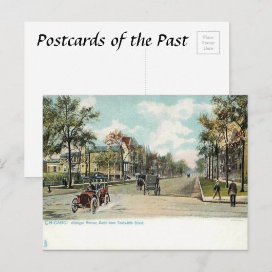 Old Briefkaart - Chicago, Illinois (Voorkant / Achterkant)