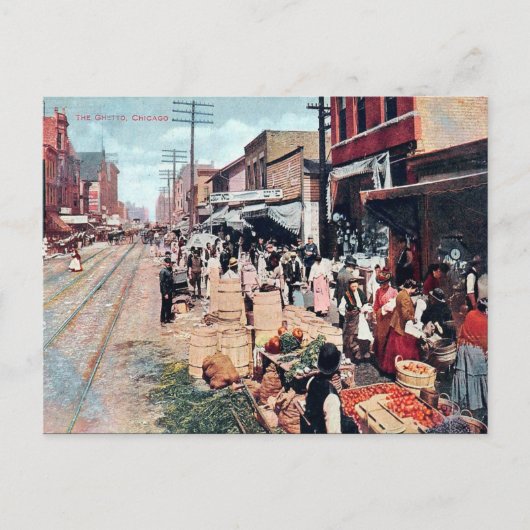 Old Briefkaart - Chicago, Illinois (Voorkant)