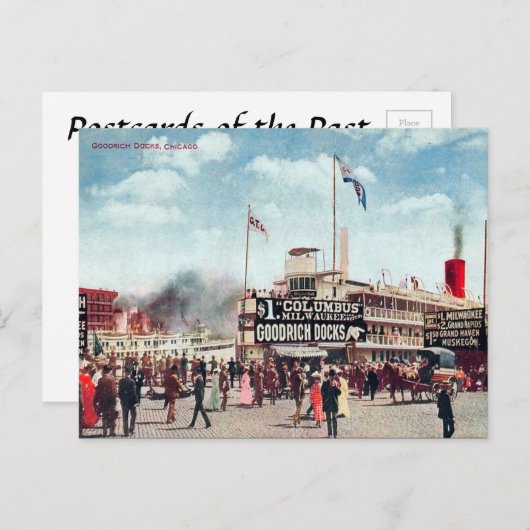 Old Briefkaart - Chicago, Illinois (Voorkant / Achterkant)