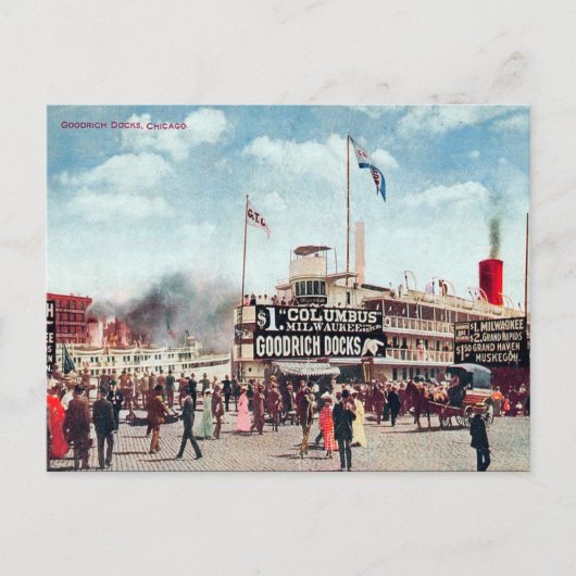 Old Briefkaart - Chicago, Illinois (Voorkant)