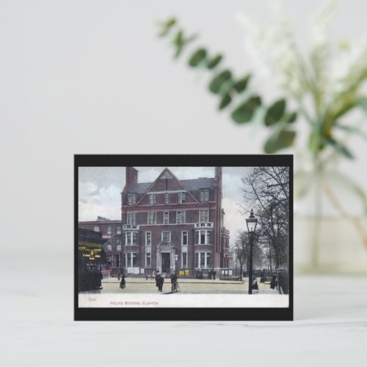 Old Briefkaart - Clapton Police Station, Londen (Staand voorkant)