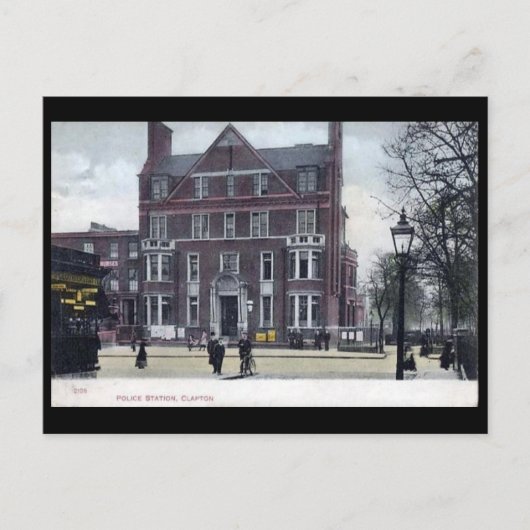 Old Briefkaart - Clapton Police Station, Londen (Voorkant)