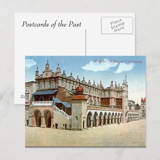 Old Briefkaart - Cloth Hall, Krakow, Polen (Voorkant / Achterkant)