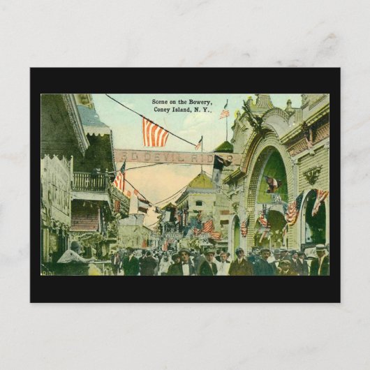 Old Briefkaart - Coney Island, New York City (Voorkant)