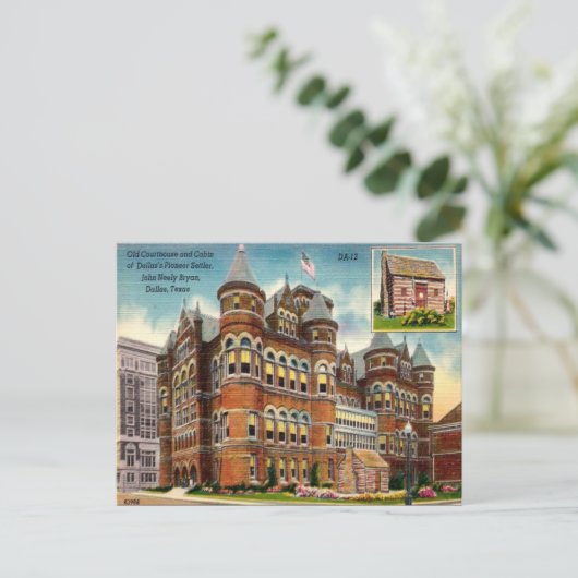 Old Briefkaart - Dallas, Texas (Staand voorkant)