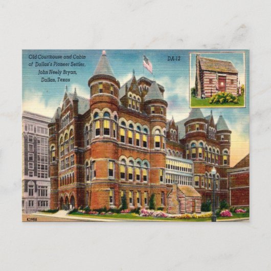Old Briefkaart - Dallas, Texas (Voorkant)