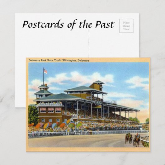 Old Briefkaart, Delaware Park Race Track, Wilmingt Briefkaart (Voorkant / Achterkant)