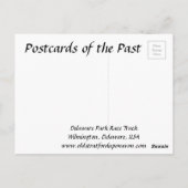 Old Briefkaart, Delaware Park Race Track, Wilmingt Briefkaart (Achterkant)