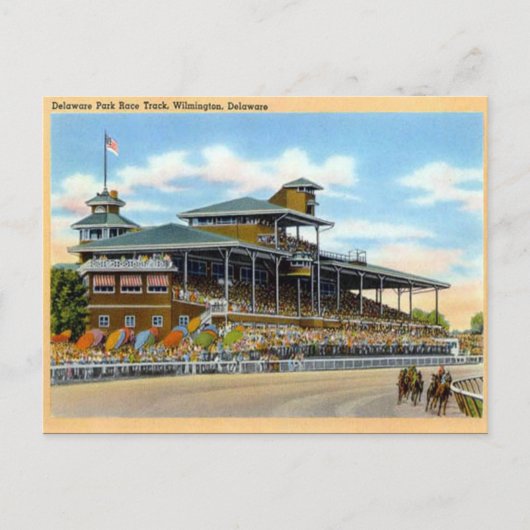 Old Briefkaart, Delaware Park Race Track, Wilmingt Briefkaart (Voorkant)