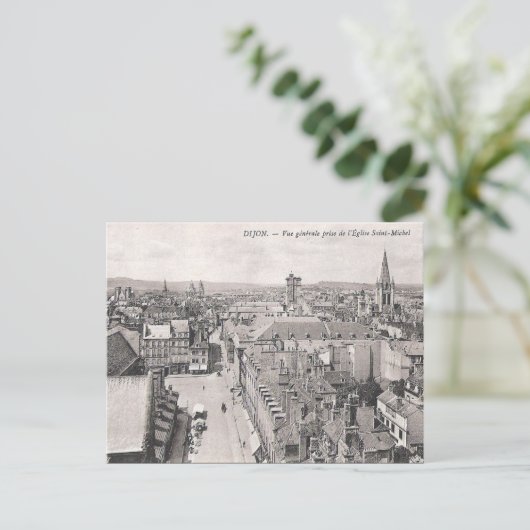 Old Briefkaart - Dijon, Côte-d'Or, Frankrijk. (Staand voorkant)