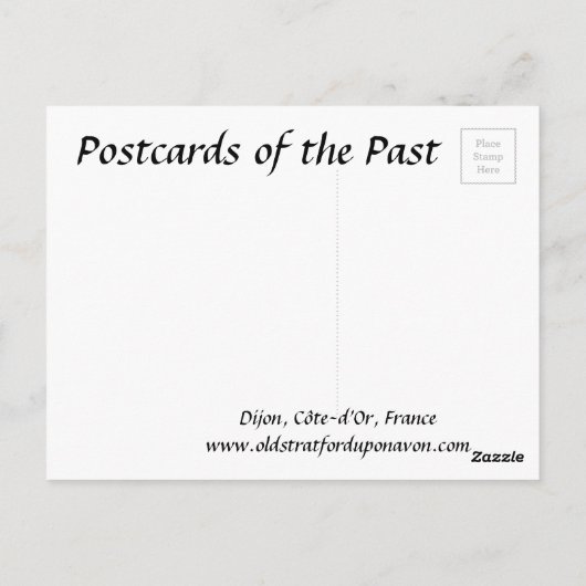 Old Briefkaart - Dijon, Côte-d'Or, Frankrijk. (Achterkant)