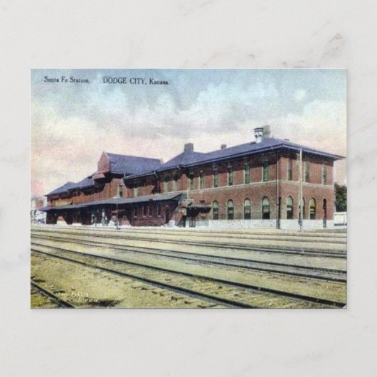 Old Briefkaart - Dodge City, Kansas, Verenigde Sta (Voorkant)