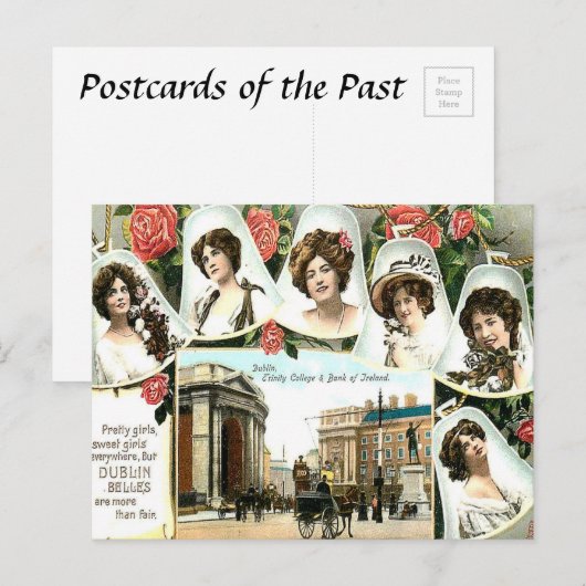 Old Briefkaart - Dublin, Ierland (Voorkant / Achterkant)