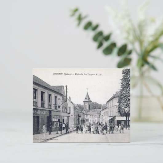 Old Briefkaart - Dugny, Seine-St-Denis, Frankrijk (Staand voorkant)