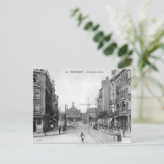 Old Briefkaart - Dunkerque, Frankrijk (Staand voorkant)