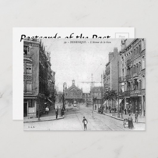 Old Briefkaart - Dunkerque, Frankrijk (Voorkant / Achterkant)
