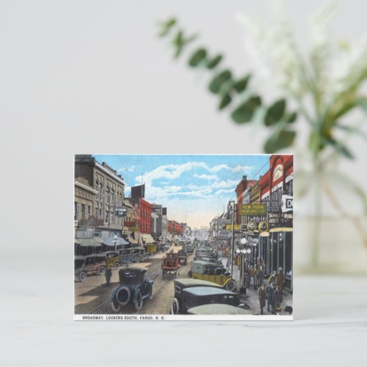 Old Briefkaart - Fargo, North Dakota, Verenigde St (Staand voorkant)