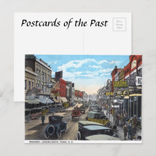 Old Briefkaart - Fargo, North Dakota, Verenigde St (Voorkant / Achterkant)